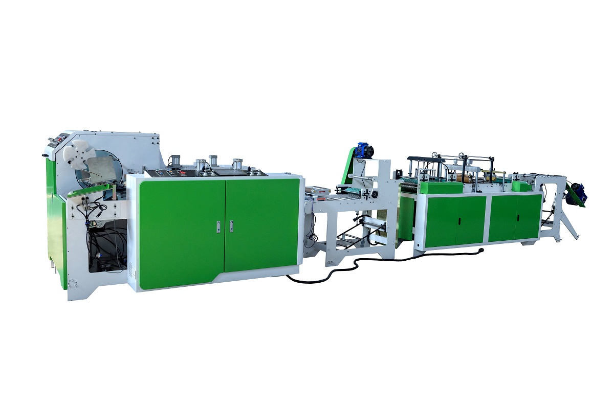 KHIL-300 Automatic Interleaf type star seal Bag Making Machine (flat bag /t-shirt bag)